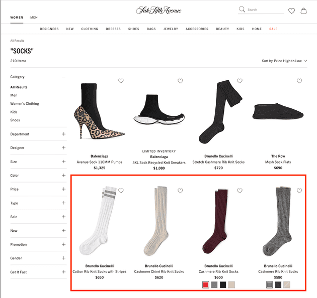 Saks Fifth Ave Socks